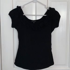 XS limited black floral top